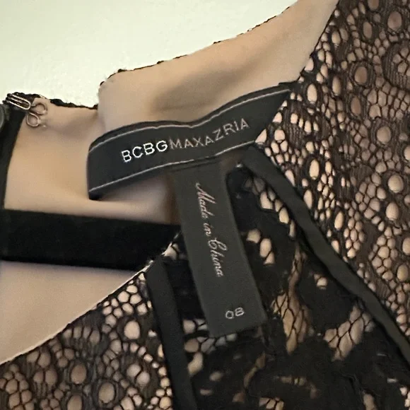 BCBGMaxAzria Black and Nude Lace Dress - Picture 2 of 9